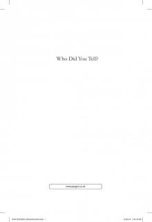 Who Did You Tell (ARC)