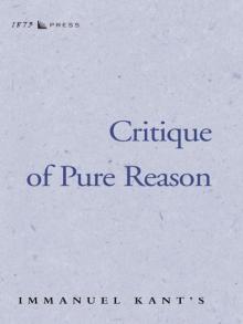 Critique of Pure Reason