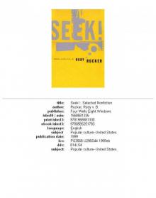 Seek!: Selected Nonfiction