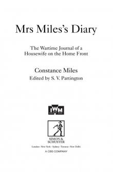 Mrs Miles's Diary